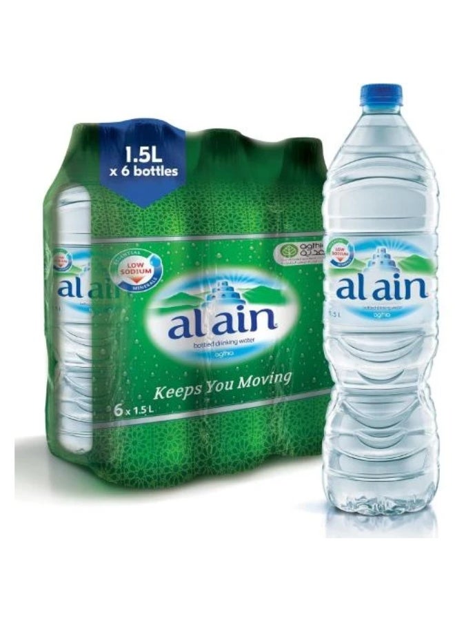 العين مياه العين المعبأة في زجاجات 6 قطع (1.5 لتر لكل منها) | مياه شرب طبيعية نقية - Image 3